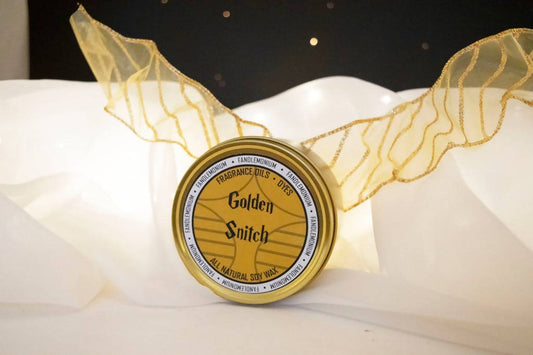 Golden Snitch Tin Candle