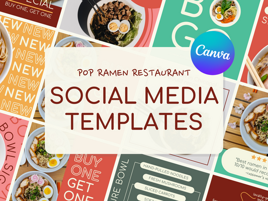 Pop Ramen Restaurant Social Media Templates